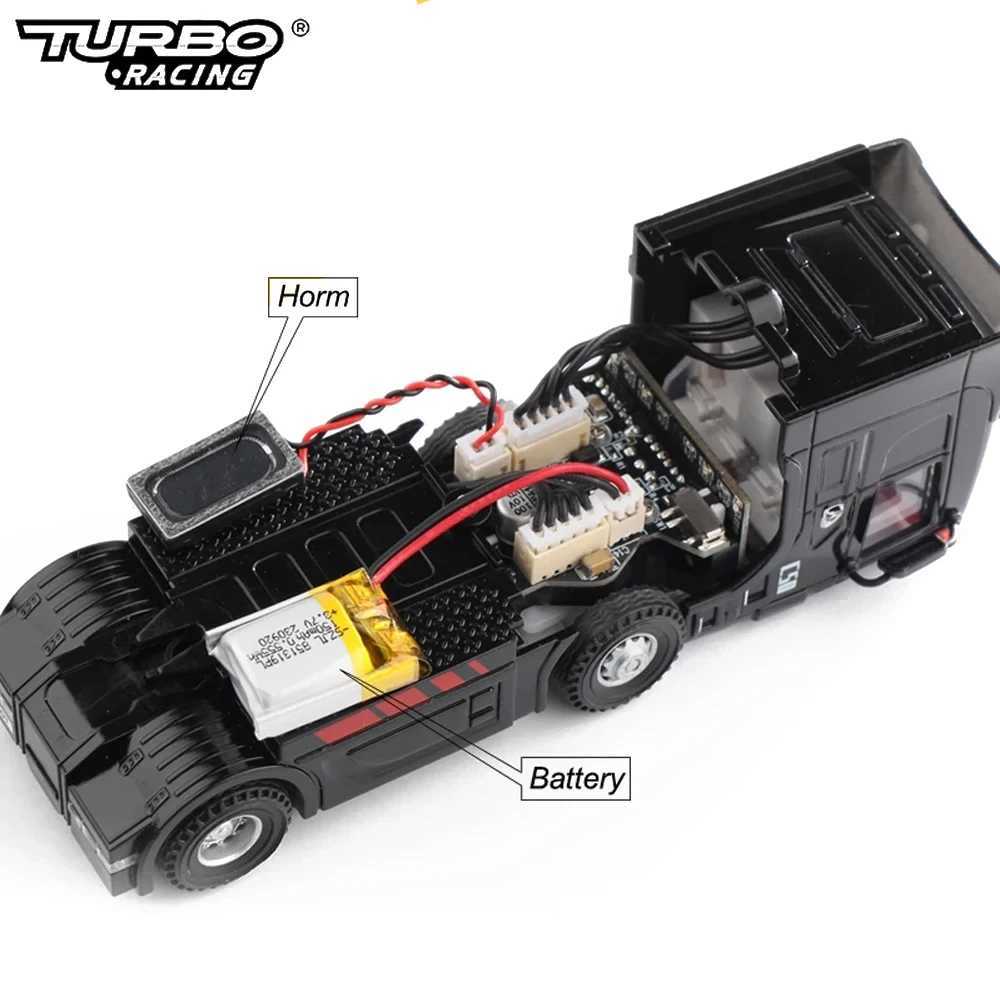 Turbo Racing C50 1 76 Full Proportional Four Wheel Drive RC Half Truck Trailer and P81 2.4GHz 10Ch Control New Years Gift X250203