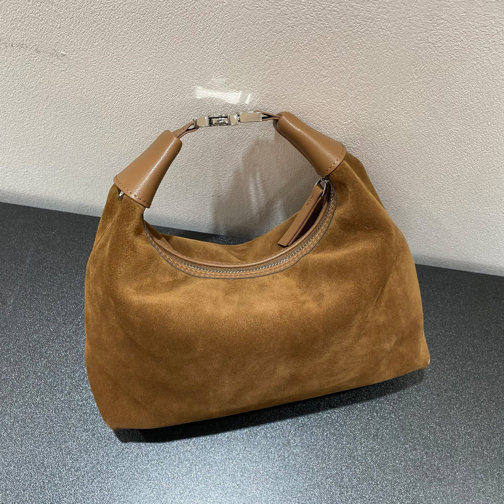 2024 Autumn/Winter New Lunch Box Tote High gloss Matte Cowhide Leather Bag Single Shoulder Crossbody Handbag Simple and Versatile