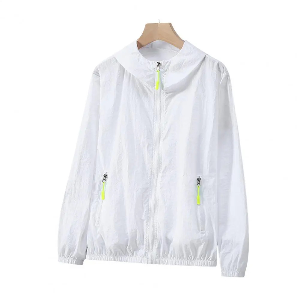 Mens and womens sun jacket waterproof quick drying windproof cover fishing hunting suit full zipper side pocket 250122