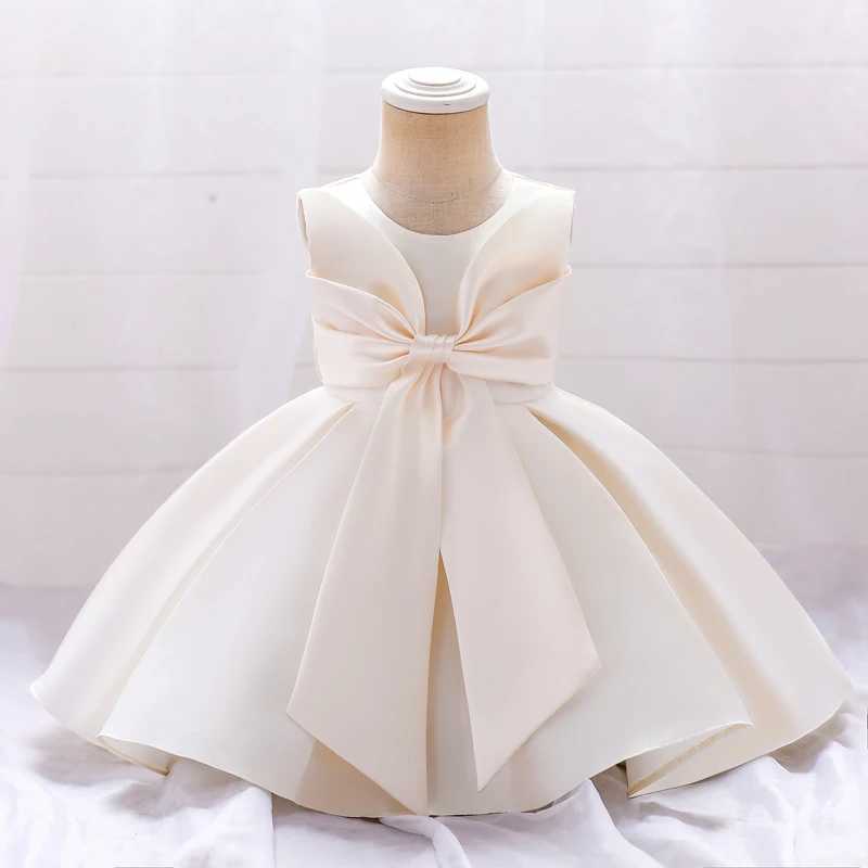 Summer Elegant 1st Birthday Dress For Baby Girl Clothing Baptism Bow Princess Dresses Party Dress Girls Costume Dress X250203