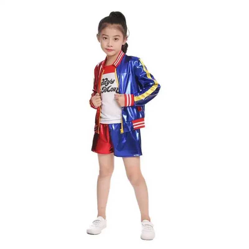 Girls Squad Monster Shirt Quinn CoStume Printed Jacket Shirt Pants Gloves Suicide Quinn Cosplay Halloween CoStume W250117