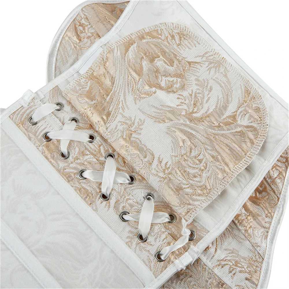 Sexy womens tight corset cut top gold printed tight corset lace shaping underwear Gothic tight corset W250120