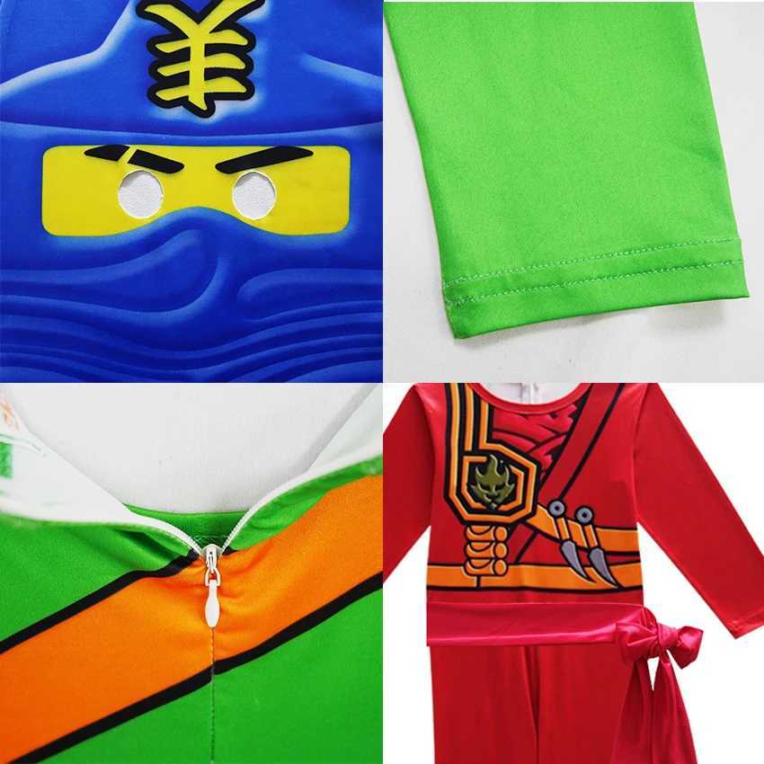 Ninja Costume Kids Superhero Fancy Party Dress Zentai Jumpsuit Carnival Halloween Ninja Cosplay Anime Comic Role Play Suits W250117