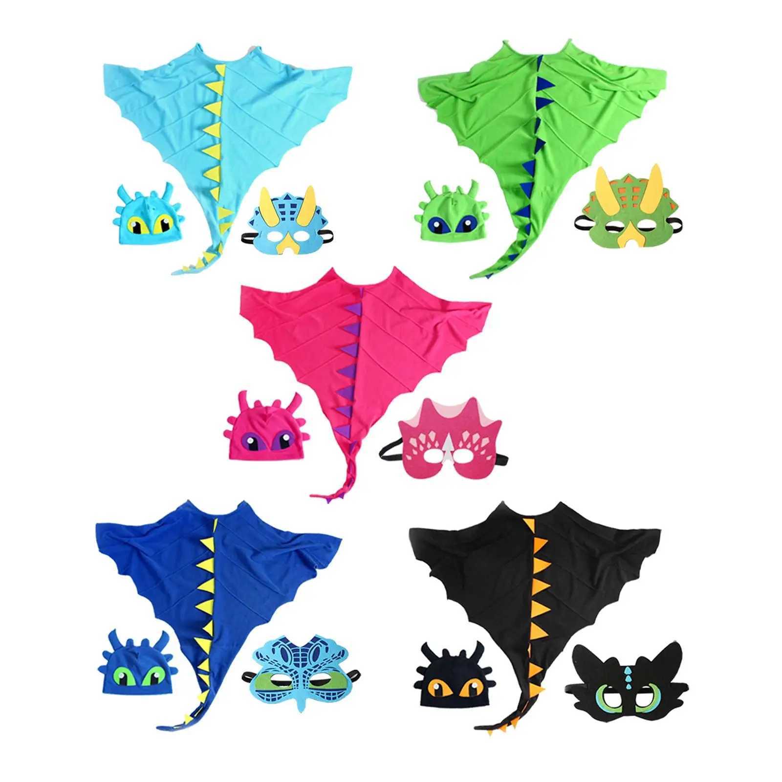 Halloween Childrens Dragon Costume Hat Role Playing Costume Birthday Party Boys and Girls Halloween Fantasy Animal Costume W250117