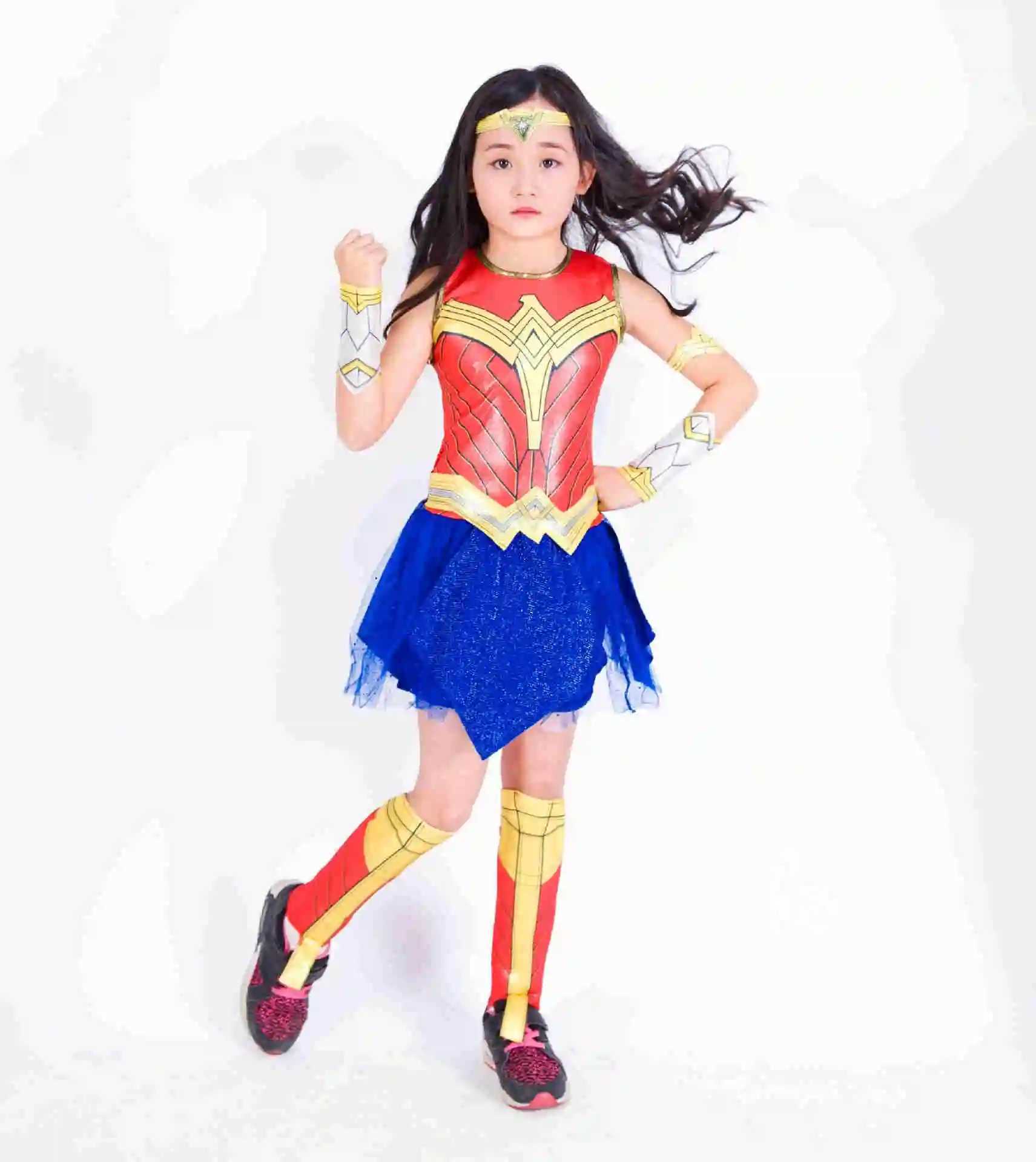 Childrens Miracle Girl Role Playing Fancy Dress Super Girl Halloween Purim Party Fantasy Costume W250117