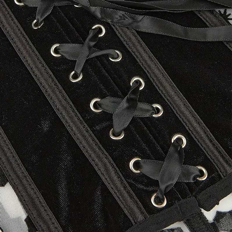 2024 Fishbone Corset Bat Print Waist Seal Shaped Body Outwear Waist Clip Belt Black Underbust Corset Women Lingerie Waist belt W250120