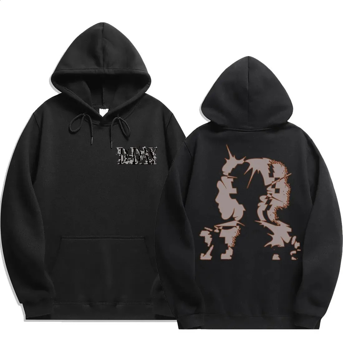 Kpop Agust D DDAY US Tour Hooded Cardigan Long Sleeved Diamon Coat Cotton Y2K Oversize Pullover Couple Sweatshirt 250110