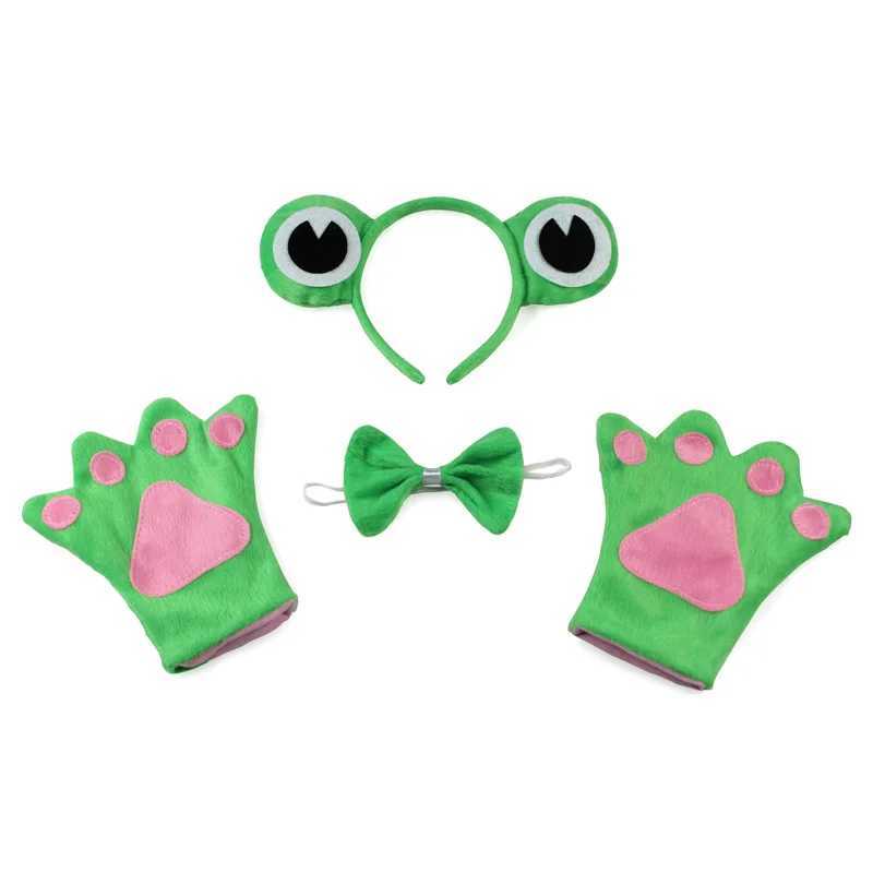 Halloween cosplay girl Frog Prince princess costume Headband Tutu Skirt Tie Set Kids Children Birthday Party gift Prop W250117