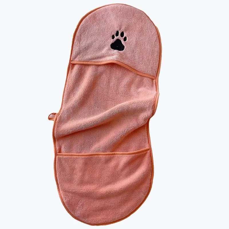 Coral fleece hand-inserted pet towel dog and cat water-absorbing quick-drying bath towel soft bath towel M250118