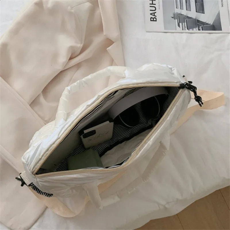 Fashion Womens Down Bag Quilted Space Mat Handbag Shoulder Bag Winter Womens Pillow Large Capacity Handbag Cross Body Bag 250120