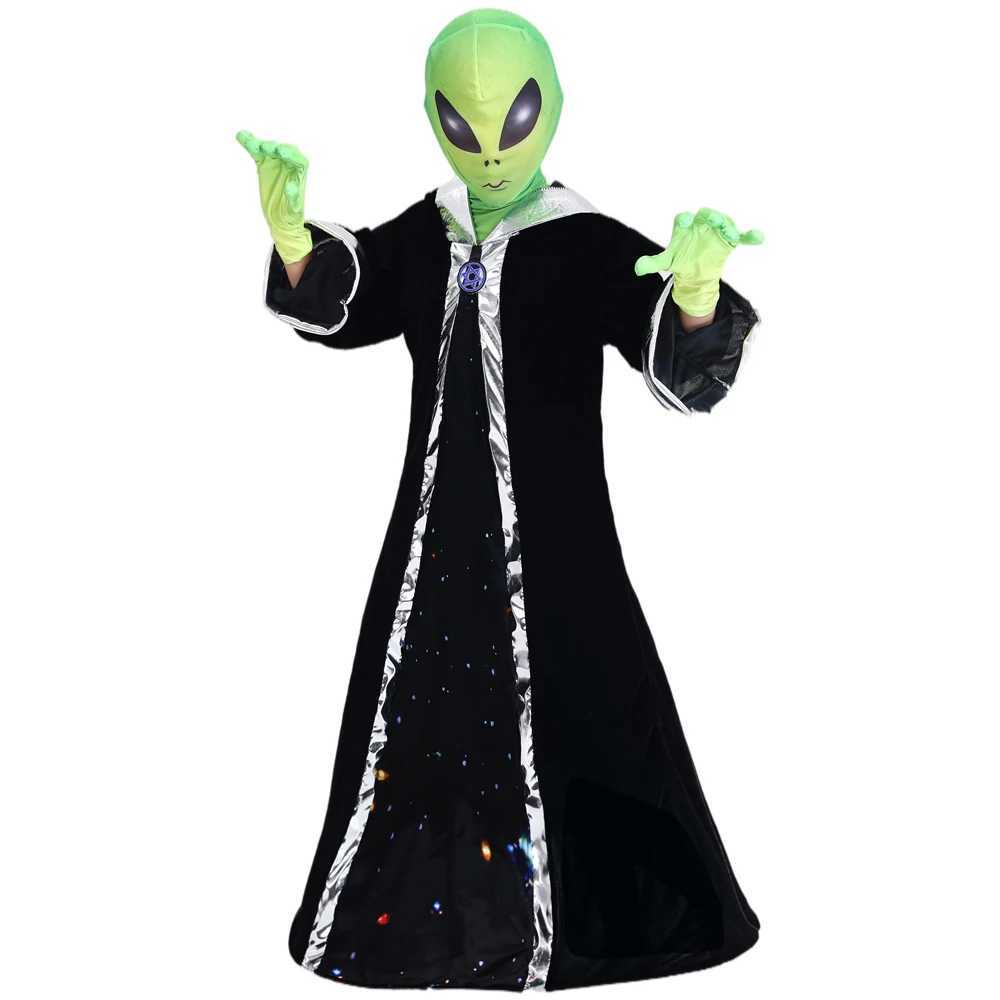 Memune Exclusive Kids Unisex Funny Deep Space Alien Lord Scary Halloween Carnival Theme Party Fancy Costume W250117