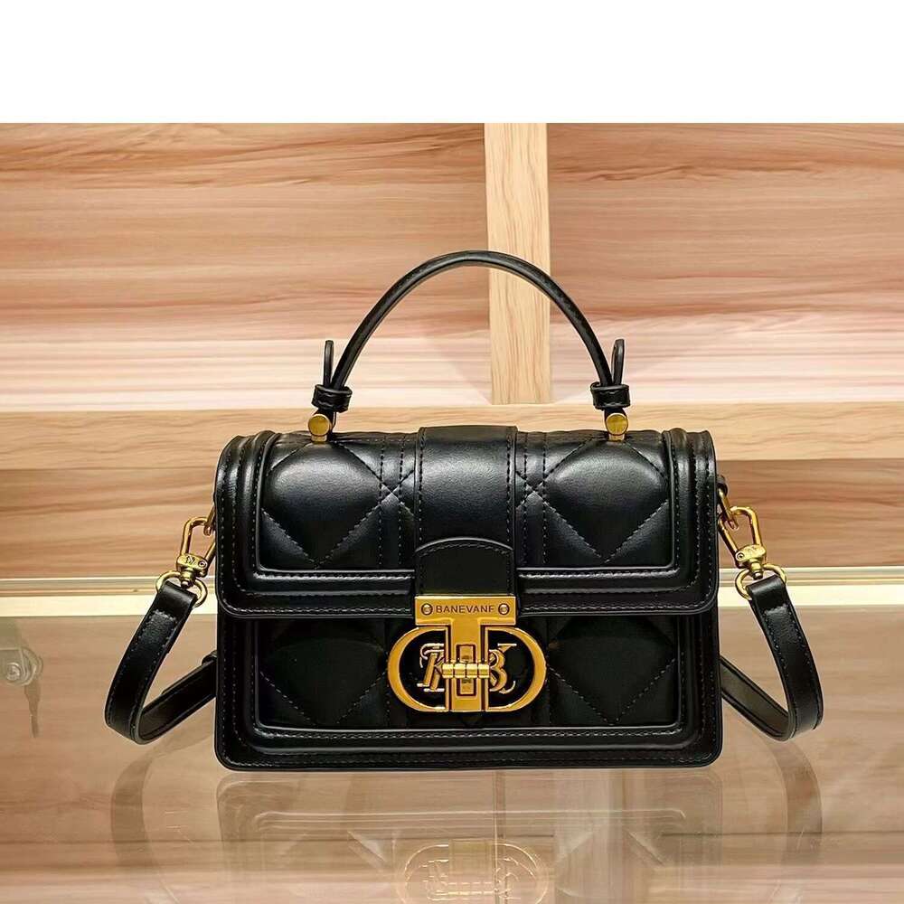 Simple Cowboy Lock Girls Handbag Fashion Splicing Ladies Shoulder Small Square Bag New Letter Girl Crossbody PU Material Metal D