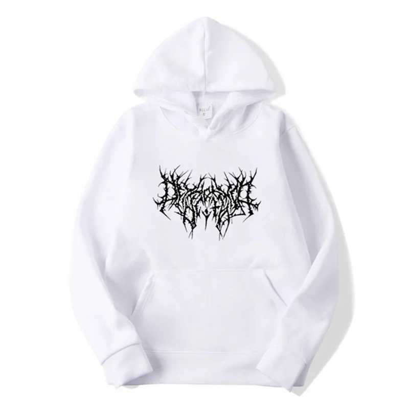 Gothic Hoodie Long Sleeved Original Sweatshirt for Men and Women Y2k Trend Hip Hop Retro Punk Style Sweatshirt W250117