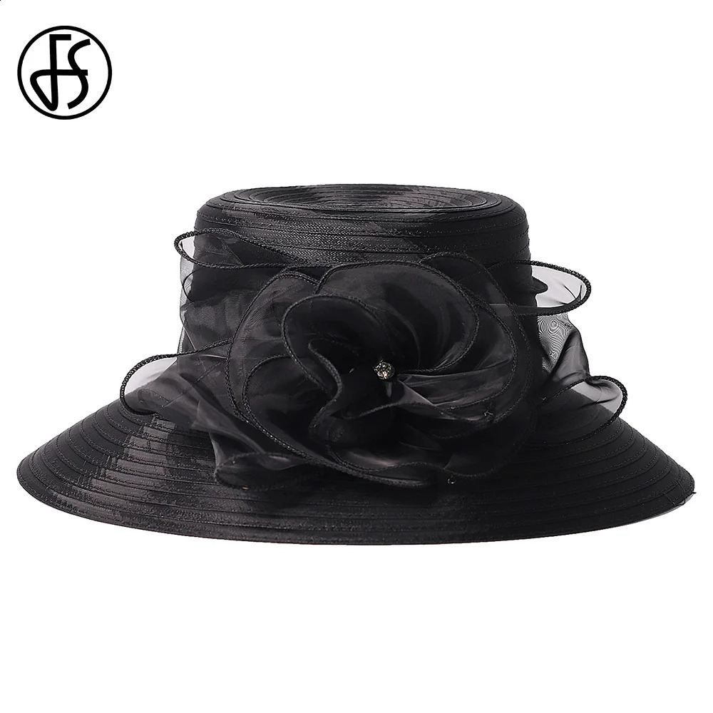 Womens Lady Derby Dress Church Cloche Hat Floral Bucket Wedding Bowler Hats Kentucky Wide Brim Occasion Royal Races Sun 250118