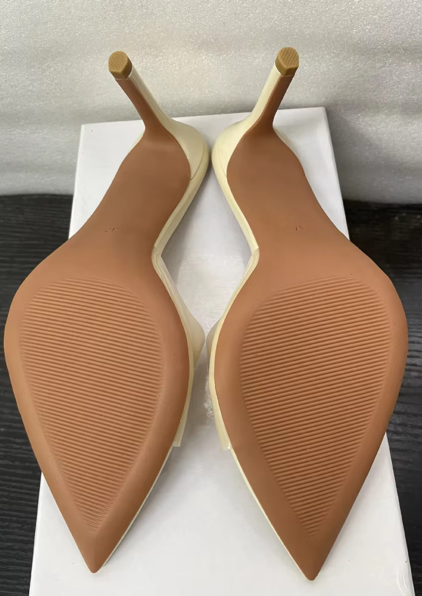 New Summer Women's Sandals Simple Transparent High-Heeled Stiletto Pointed Open-Toed Slippers Mules