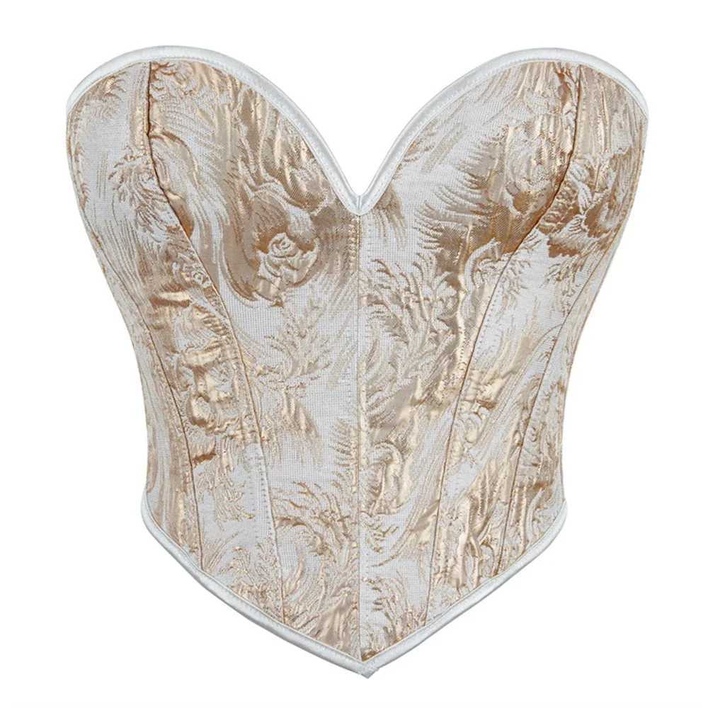 Sexy womens tight corset cut top gold printed tight corset lace shaping underwear Gothic tight corset W250120
