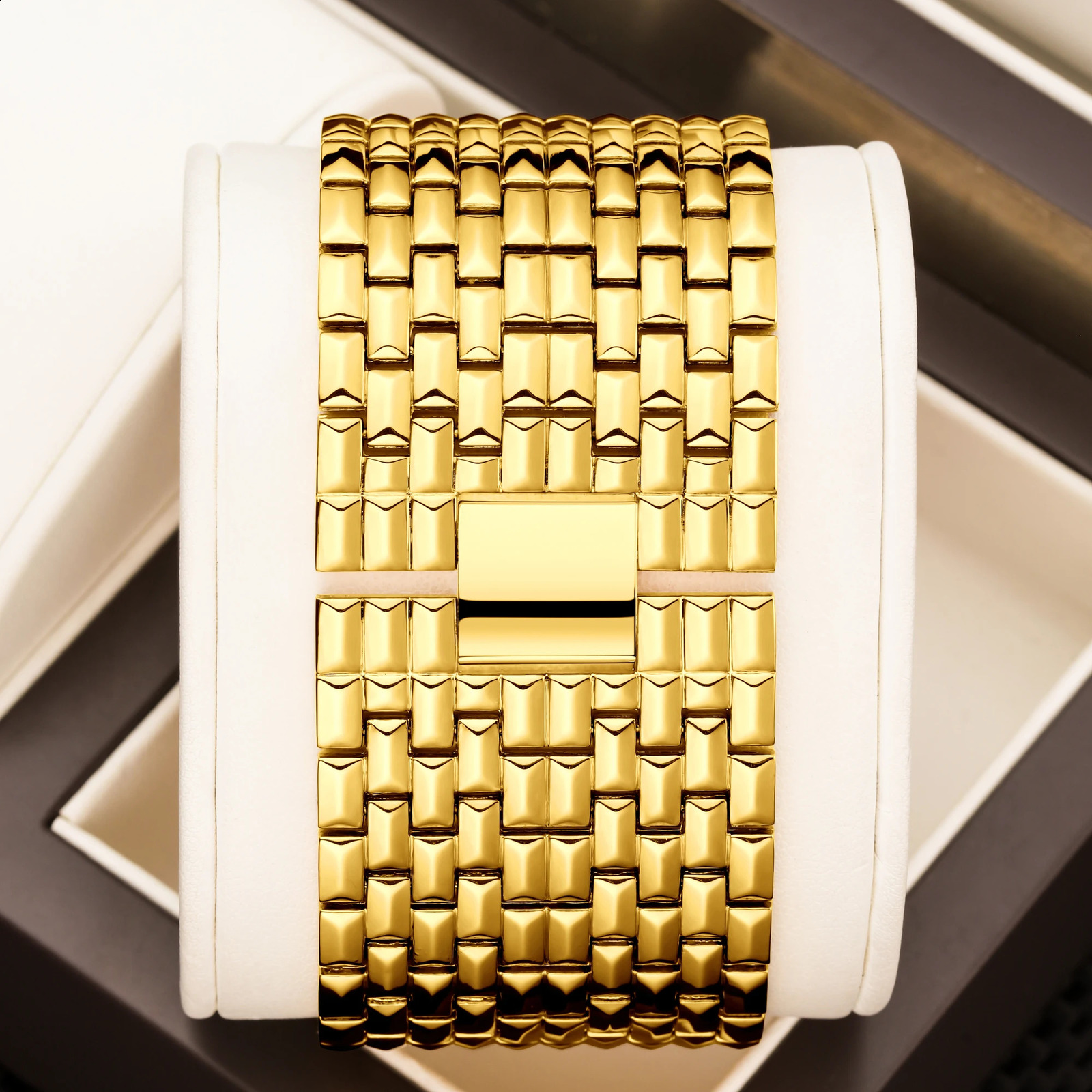 YaLaLuSi Womens Quartz Watch Sculpted Gold Color Elegant Gorgeous Style With Box Watch Remover 2024 Ion Plating 250121