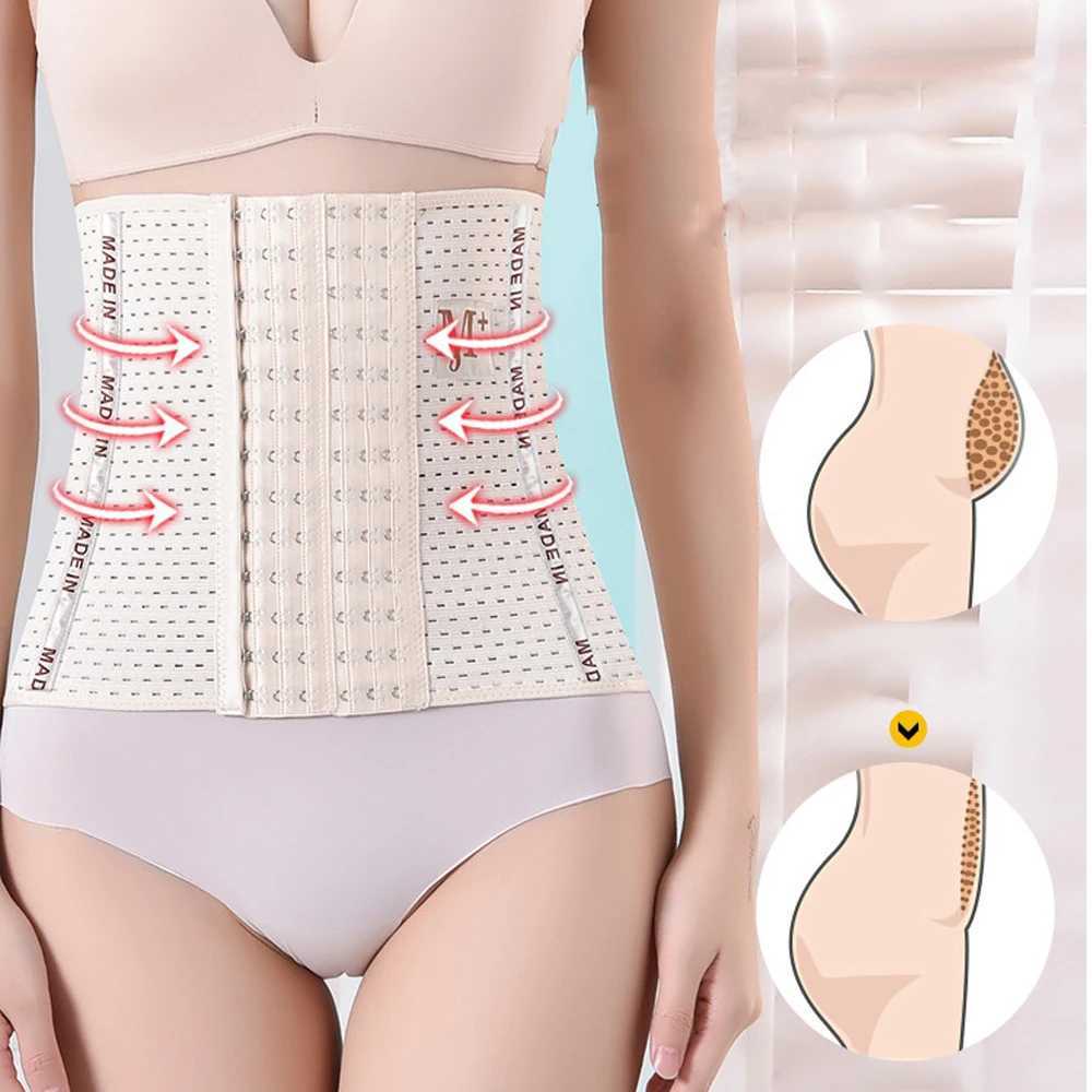 Womens Waist Cinchers Ladies Corset Underwear Shaper Band Body Shaper Building Front Buckle Six Breasted Fiber Slimming Belt W250120