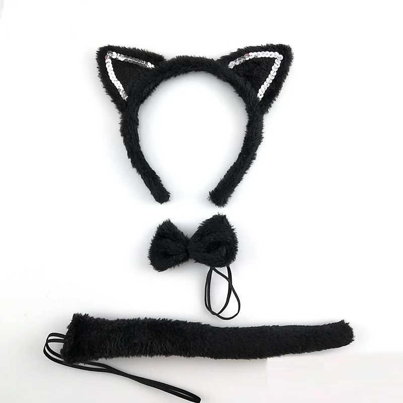 Halloween Party Kids Cosplay Festival Performance Costume Children Cute Cat Ears Gloves Stage Performance Suit Birthday Gift W250117