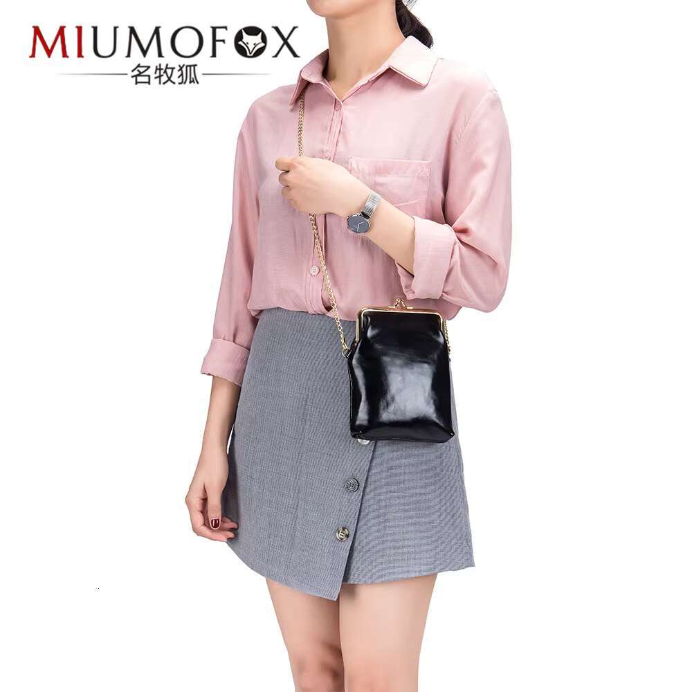 Vintage Mini Women Phone Shoulder Chain Bag Genuine Leather Small Fashion Ladies Crossbody Bags Purses And Handbag