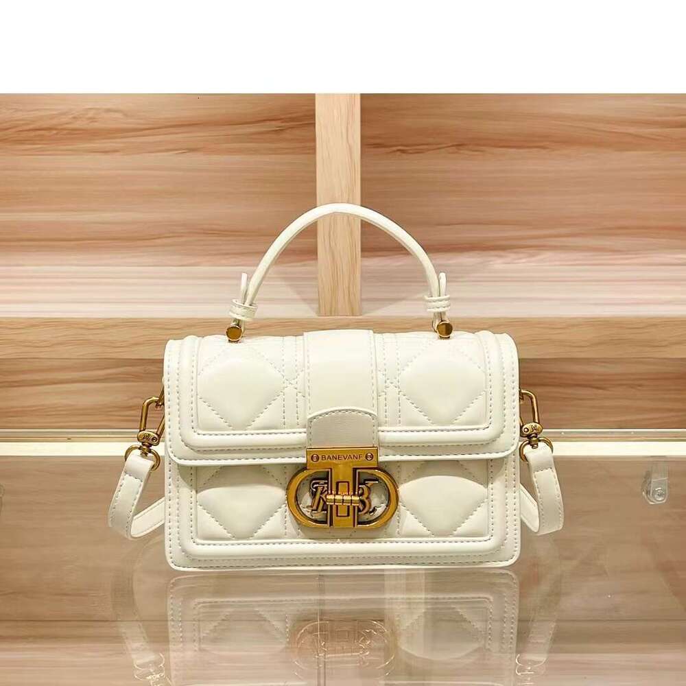 Simple Cowboy Lock Girls Handbag Fashion Splicing Ladies Shoulder Small Square Bag New Letter Girl Crossbody PU Material Metal D