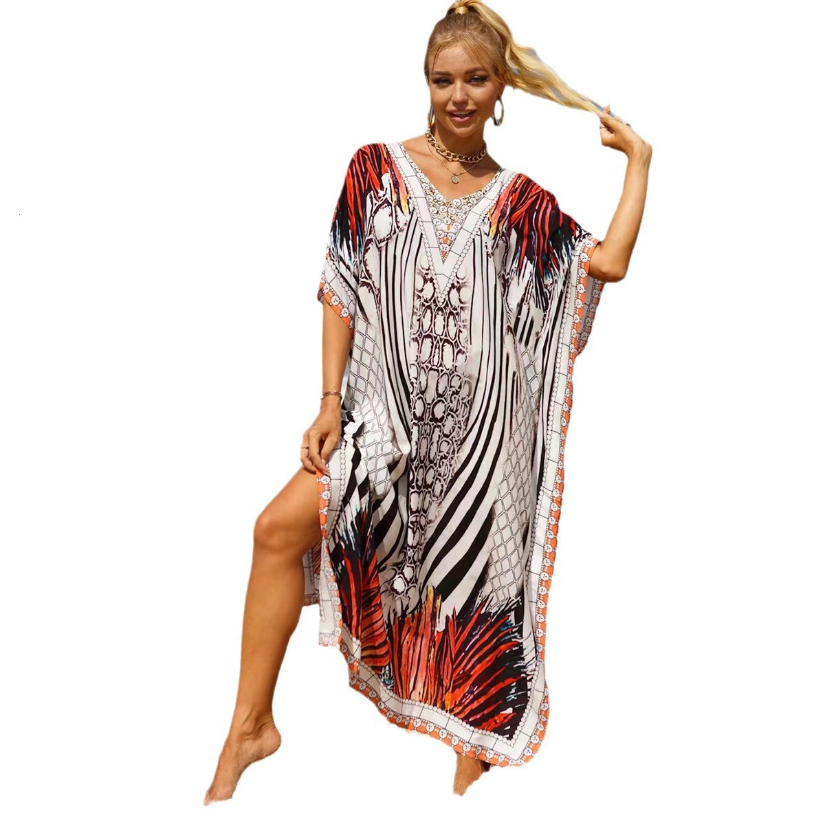 2025 Women's New 19 Color Cotton Shirt Female Designer Bohemian Beach Skirt Plus Size Dress 511