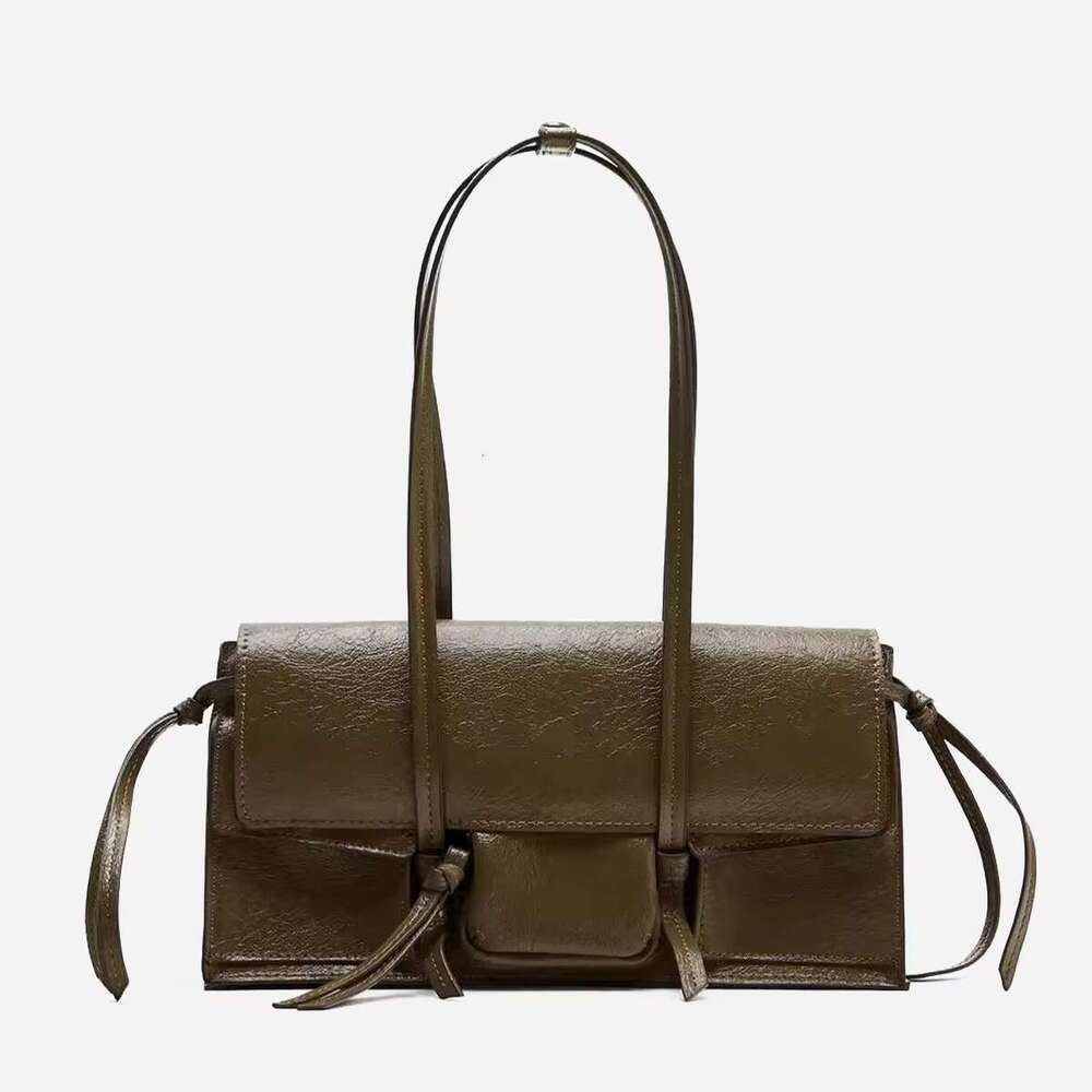 ZA 2024 New Women's Bag Ladies Retro Shoulder Trend Multi-Pocket Personalized Handbag Armpit Lady Bags Designer Fancy