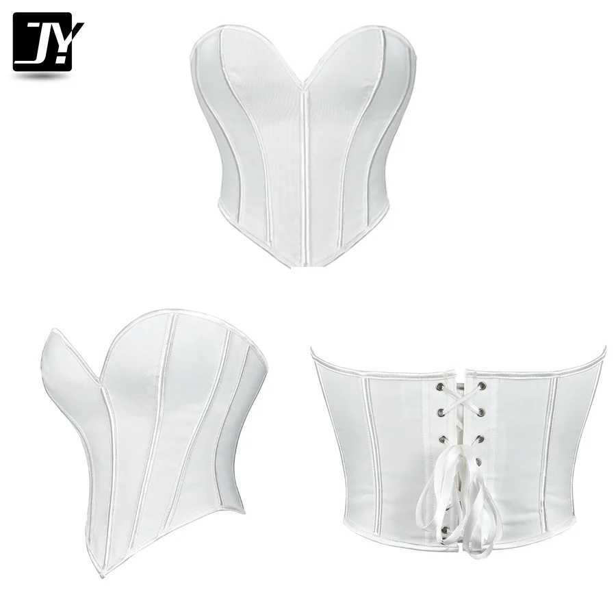 Womens Sexy Sweetheart Neck Crop Tube Tops Strapless Bustier Cami Lace Up Overbust Corset Top Short Torso Corset Body Shaper W250120