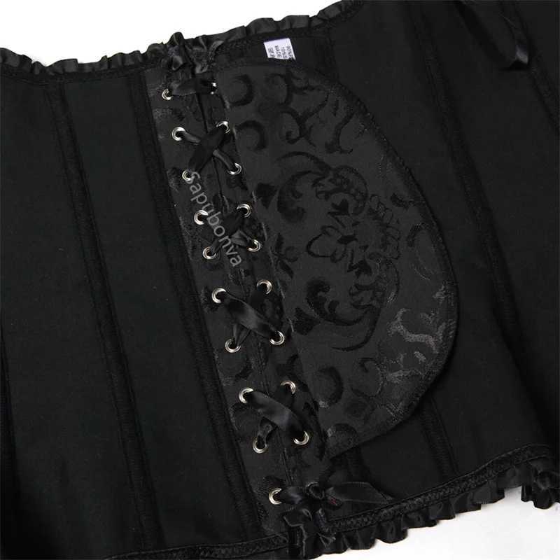 Sapubonva Green Corset Top Bustier Top Sexy Women Brocade Zipper Vintage Style Corset Overbust Ladies Renaissance DropShipping W250120