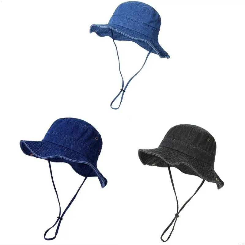 N7YF Bucket Hat Cloches Fisherman SunHat Summer Bowlers BobHat Panama 250118