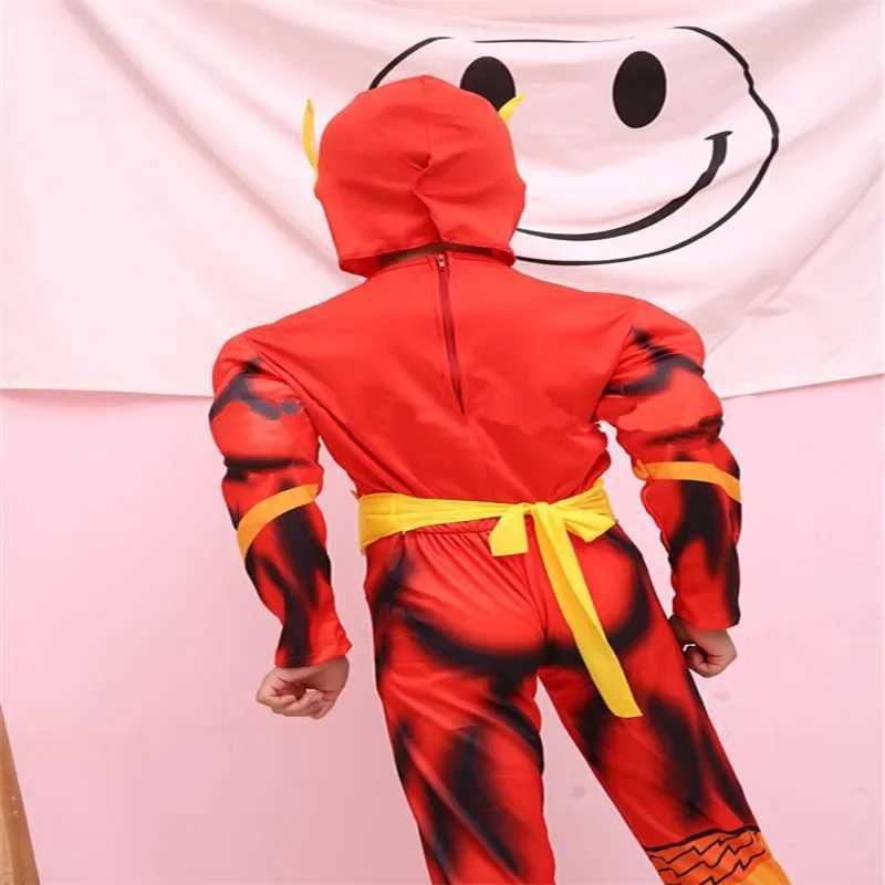 Boys Girls Children flash Costume Fancy Cloth Kids Fantasy Comics Movie Carnival Party Halloween Cosplay Costumes W250117