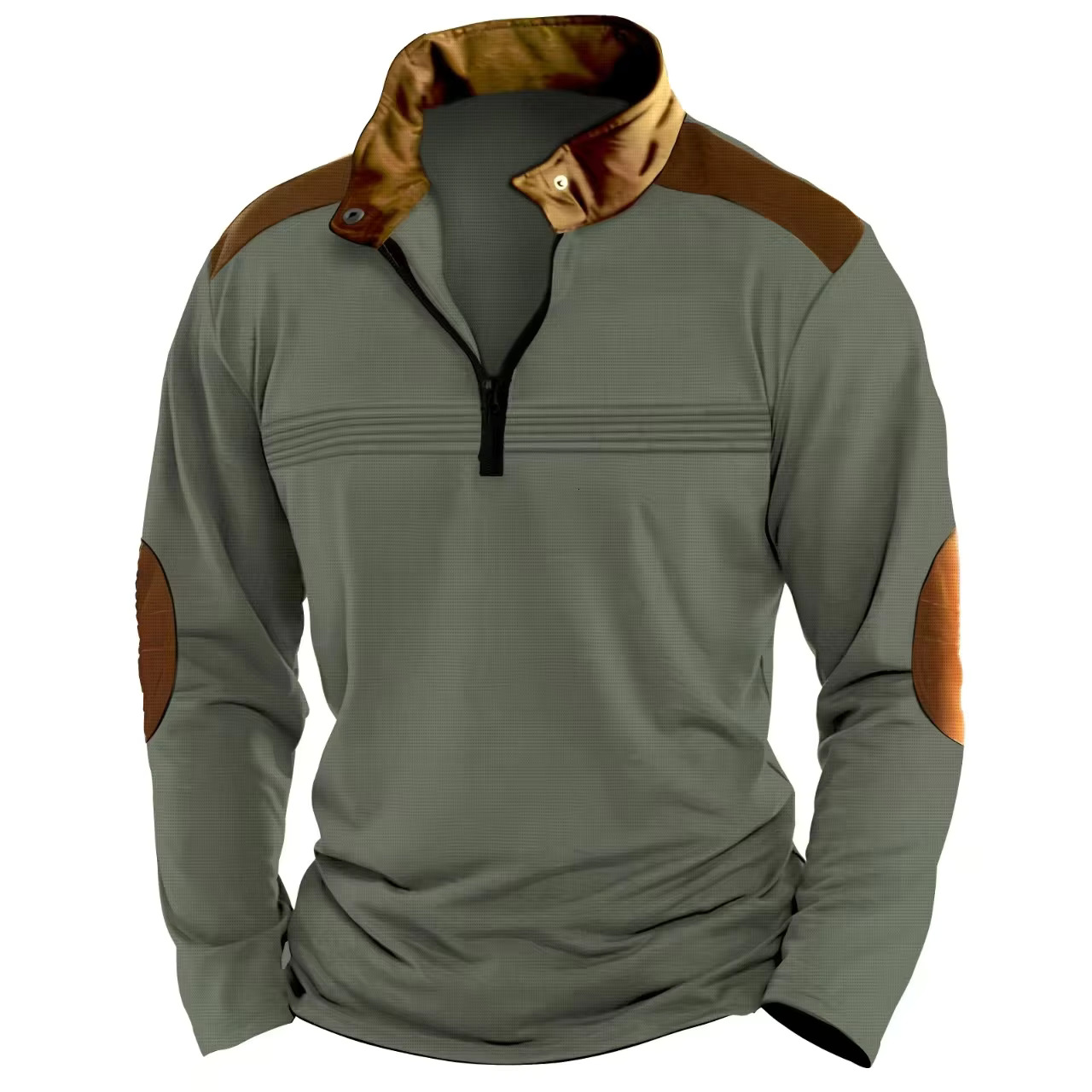 2025 Autumn/winter Fashion Designer T-shirt Men's Collar POLO Zipper Long Sleeve Sports T-shirt Collar Shirt Casual Daily Top US Size
