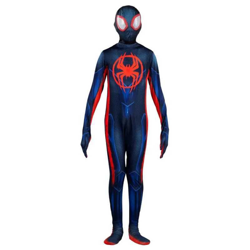Miles Morales Spider-Man Official Youth Deluxe Costume Cosplay Bodysuit Jumpsuit Halloween Costumes for Adult W250117