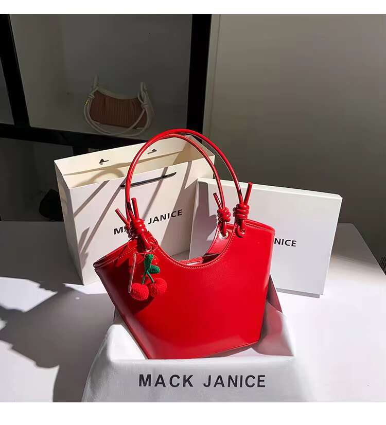 Autumn Fashion Textured Leather Bucket High Quality Women's Handbag Shoulder Underarm Lady Purse Female Casual Bag