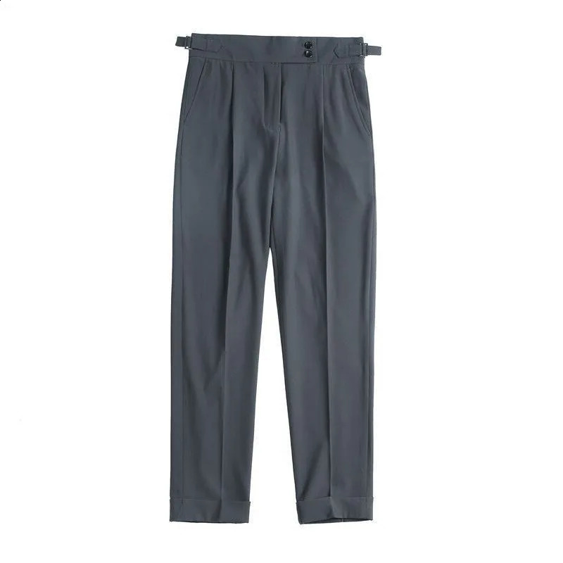 Mens y Buttondown Draped Baggy Suit Pants Casual Solid Color Straight Premium Elegant Dress Spring 250113
