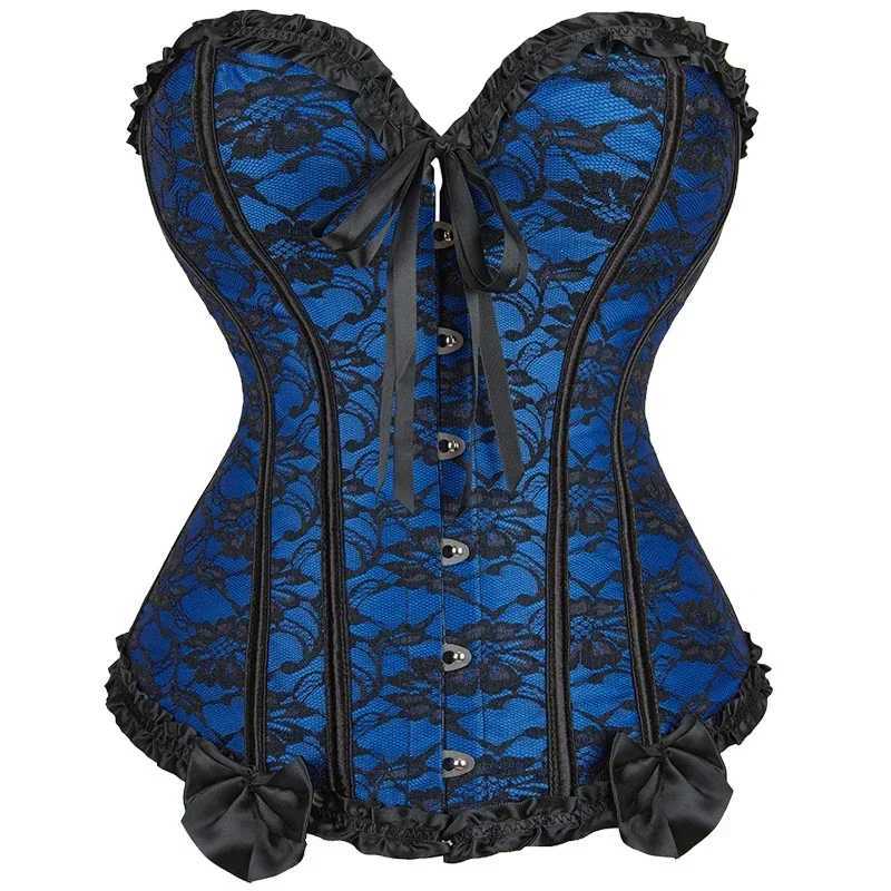 Corset Top Bustier Sexy Women Plus Size Overbust Corselet Blouse Lace-up Floral Gothic Brocade Vintage Fashion Medieval W250120