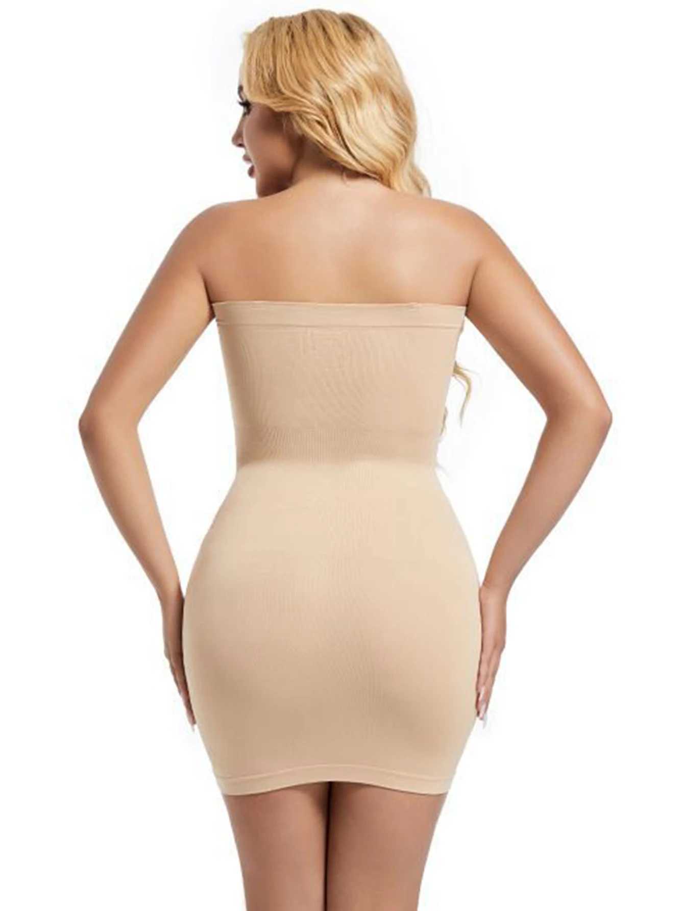 Women Basic Bodysuits Seamless One-piece Tight Dress Body Sexy Shapewear Abdomen Corset Tummy Control Slips Full Shaper W250120
