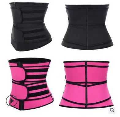 Womens Sports Girdle Plastic Bodysuit Amino Rubber Corset Sweating Abdominal Belt W250120