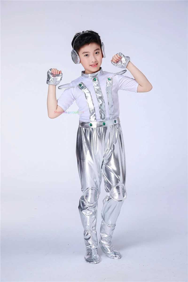 Boys Girls Cosplay Alien Robot Spacemen Astronaut Costume Halloween Carnival Dress Up Outfit Party Kids Role Playing Child Suit W250117