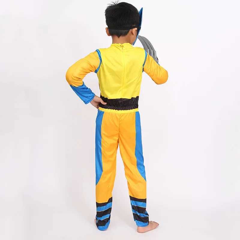 Superhero Wolverine Cosplay Costume Wolf Claws Luxury Mask Jumpsuit Halloween Christmas Bodysuit Muscle Costume Suit W250117