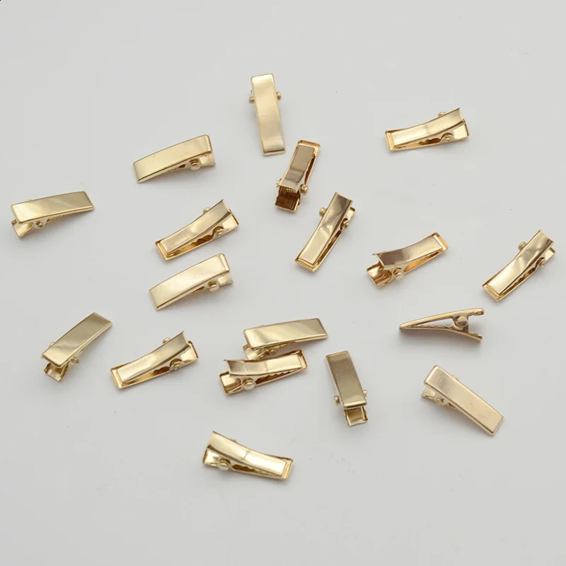 100PCS 20mm Silver Black Rectangle Plain Mini Metal Alligator Clips with Teeth DIY Hair Jewelry Small Hair Barrettes Hairpin 250120