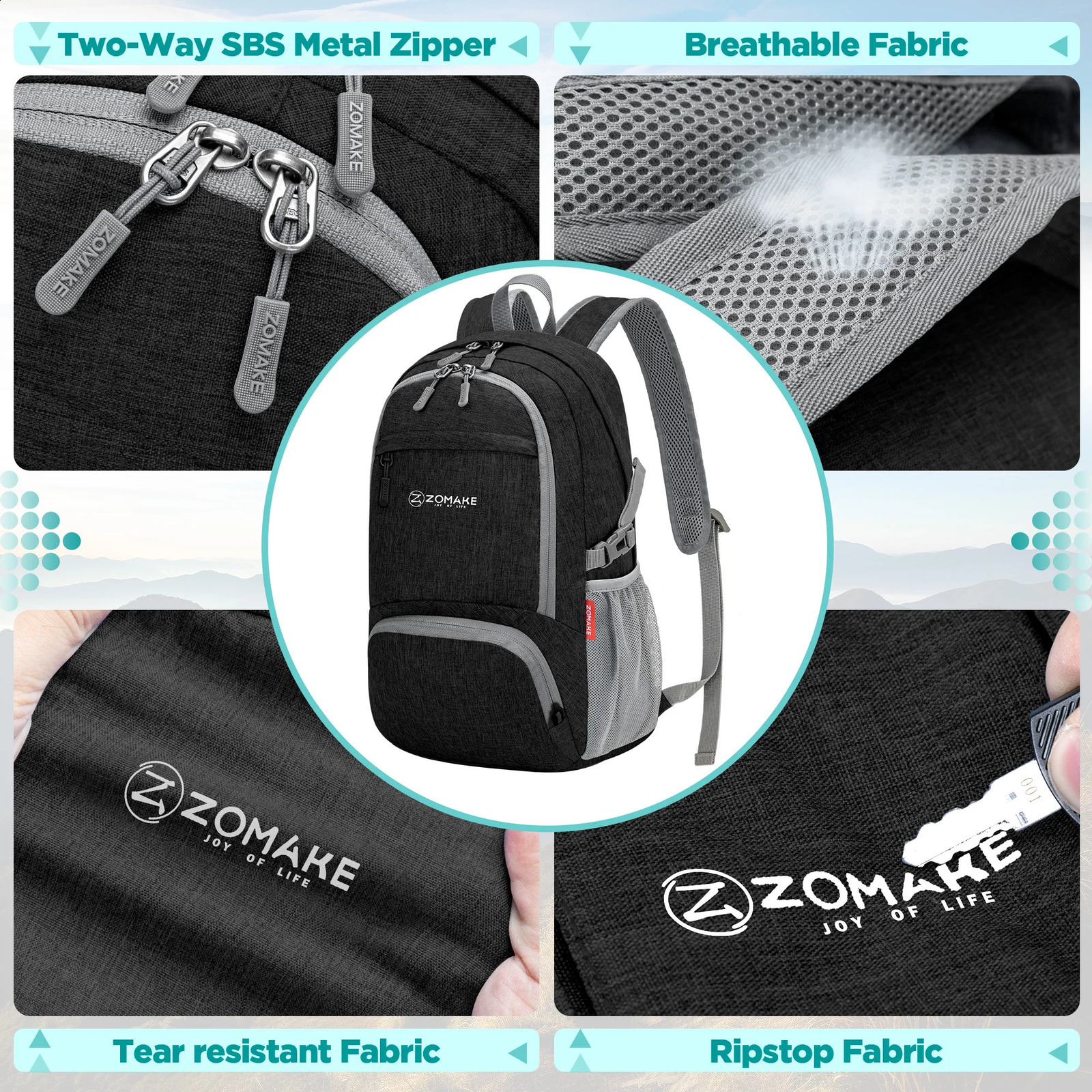 25L Portable Folding Day Pack Foldable Backpack Mountaineering Bag Ultralight Outdoor Cycling Rucksack Travel Knapsack Hiking 250121