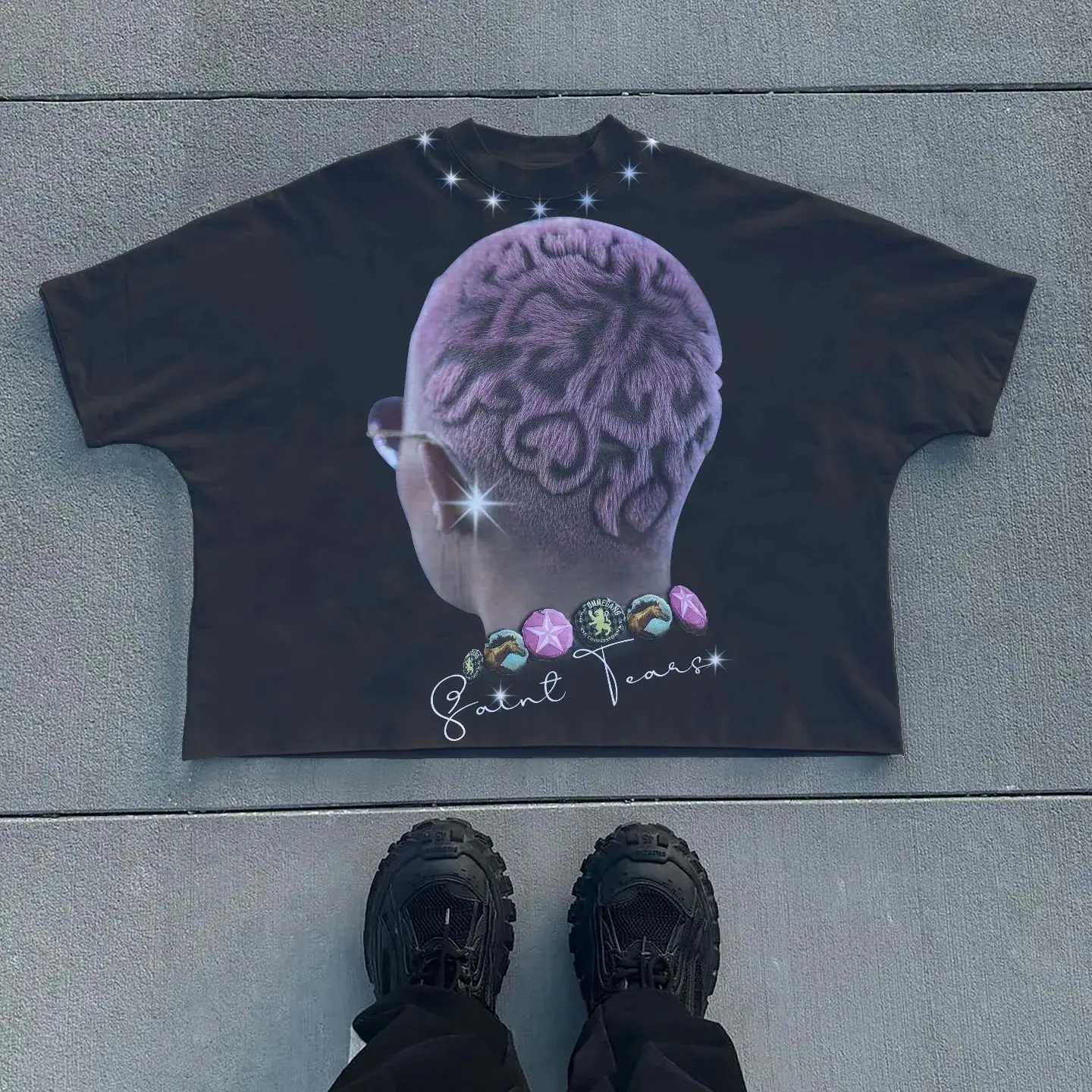 Streetwear Y2K T Shirt Men Women Clothing Harajuku Goth Art Graphic Print Short Sleeve Hip Hop Trendy Oversized Casual T Shirt W250117