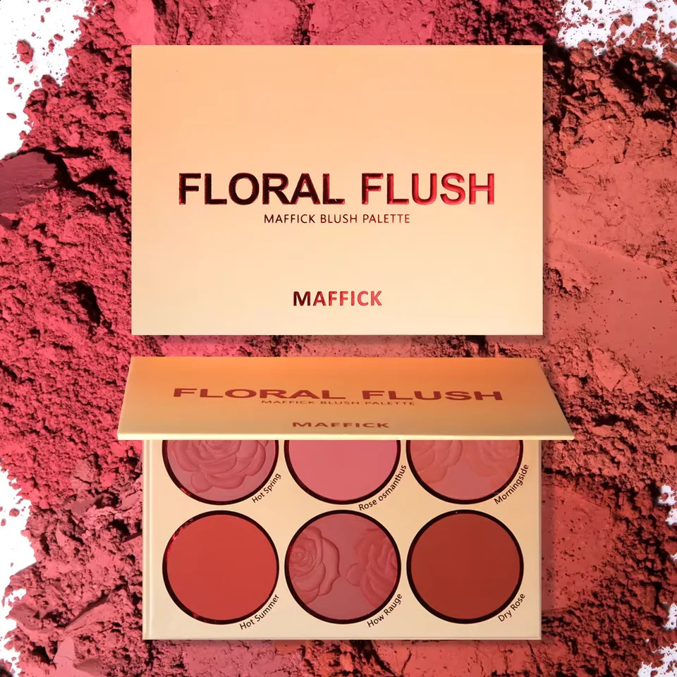 6 Colors Powder blush Orange Warm Autumn and Winter Rose petals Blush plate Blusher Powder Makeup Professional Makeup 250121