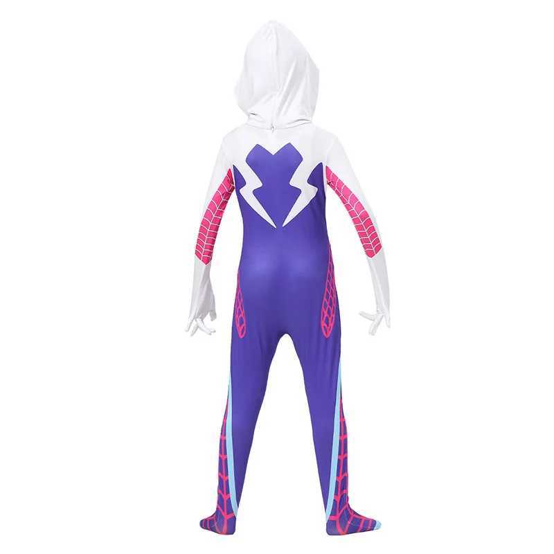 Childrens Spider Gwen Stacy cosplay costume Christmas bodysuit Childrens BBQ Gwen cosplay costume Childrens party Halloween costume W250117