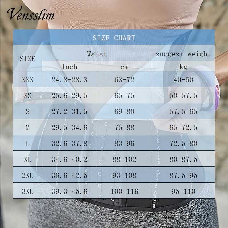 Vensslim Waist Trainer Belt for Women Slimming Waist Trimmer Corset Belly Body Shaper Band Sauna Sweat Girdle with Sauna Effect W250120