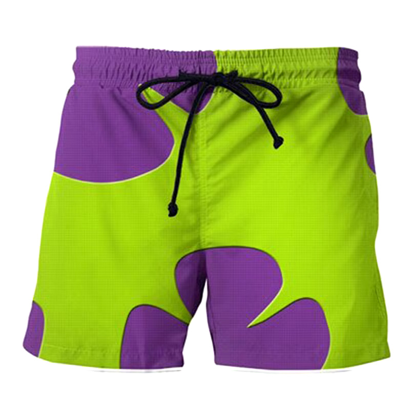2023 Summer Men's Swimwear Shorts Print Beachwear Sexy Swim Men Swimsuit Surf Board Drawstring Trunk Quick Dry Short