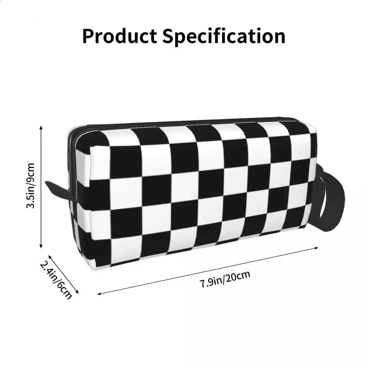 Ska Checkerboard Cosmetic Bag Women Kawaii Large Capacity Reggae Music Makeup Case Beauty Storage Toiletry Bags 250120
