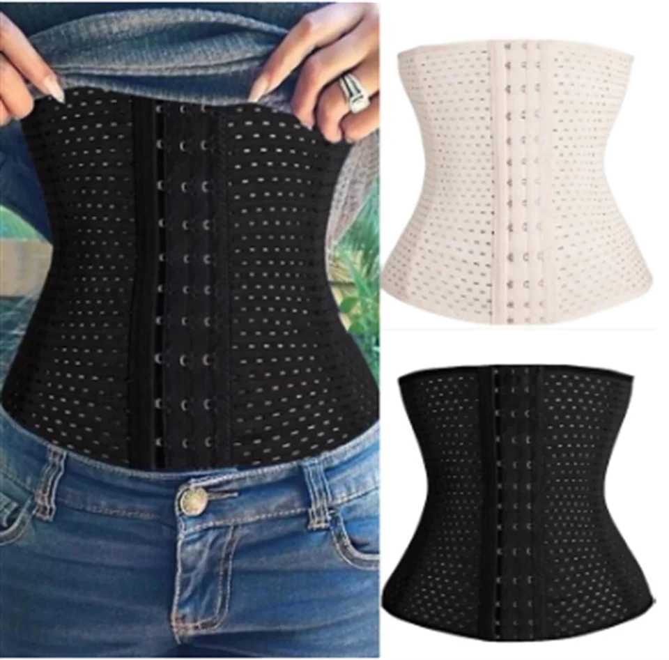 Womens Latex Waist Trainer Body Shaper with Zipper Cincher Corset Top Slimming Belt Fitness Sheath Shapewear Plus Size XXL W250120