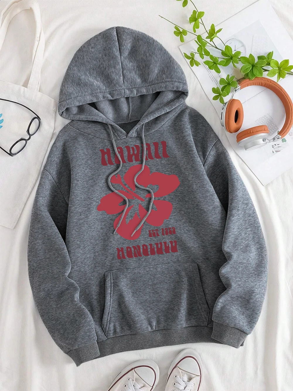 Hawaii Est 1959 Honolulu Men Women Hoodie Hip Hop Fleece Sweatshirt Casual ONeck Pullover Hoody Fashion Warm Streetwear Couple 250122
